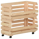grøntsagsvogn 57x30x80 cm massivt fyrretræ