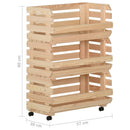 grøntsagsvogn 57x30x80 cm massivt fyrretræ