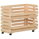 grøntsagsvogn 77x30x80 cm massivt fyrretræ