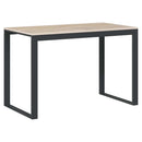 computerbord 110x60x73 cm spånplade sort og egetræ