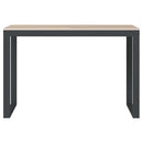 computerbord 110x60x73 cm spånplade sort og egetræ