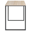 computerbord 110x60x73 cm spånplade sort og egetræ