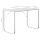 computerbord 110x60x73 cm spånplade hvid