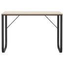 computerbord 110x60x73 cm spånplade sort og egetræ