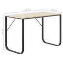 computerbord 110x60x73 cm spånplade sort og egetræ