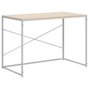 computerbord 110x60x70 cm konstrueret træ hvid og egetræsfarvet