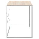 computerbord 110x60x70 cm konstrueret træ hvid og egetræsfarvet