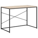 computerbord 110x60x70 cm konstrueret træ sort og egetræsfarvet
