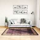 gulvtæppe 120x180 cm vaskbart sort og guld