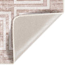 gulvtæppe 80x300 cm vaskbart beige