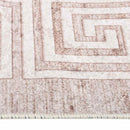 gulvtæppe 160x230 cm skridsikkert og vaskbart beige
