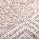 gulvtæppe 160x230 cm skridsikkert og vaskbart beige