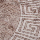 gulvtæppe 120 cm vaskbart beige