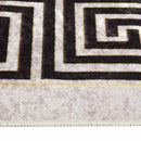 gulvtæppe 80x150 cm vaskbart lys beige