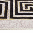gulvtæppe 80x300 cm vaskbart lys beige