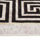 gulvtæppe 120x180 cm vaskbart lys beige