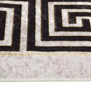 gulvtæppe 160x230 cm vaskbart lys beige