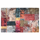 gulvtæppe 80x150 cm vaskbart patchworkdesign