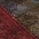 gulvtæppe φ120 vaskbart patchworkdesign flerfarvet