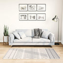 gulvtæppe 80x150 cm vaskbart sort og hvid