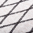 gulvtæppe 190x300 cm vaskbart sort og hvid