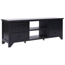 tv-skab 108x30x40 cm massivt kejsertræ  sort