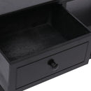 tv-skab 108x30x40 cm massivt kejsertræ  sort