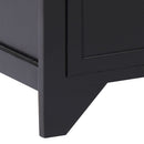 tv-skab 108x30x40 cm massivt kejsertræ  sort