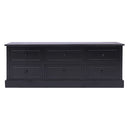 tv-bord 108x30x40 cm massivt kejsertræ sort