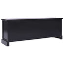 tv-bord 108x30x40 cm massivt kejsertræ sort