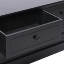 tv-bord 108x30x40 cm massivt kejsertræ sort
