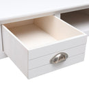 skrivebord 108x45x76 cm massivt kejsertræ hvid
