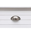 skrivebord 108x45x76 cm massivt kejsertræ hvid