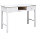 skrivebord 108x45x76 cm massivt kejsertræ hvid
