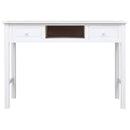 skrivebord 108x45x76 cm massivt kejsertræ hvid