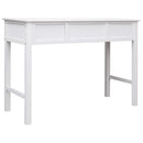 skrivebord 108x45x76 cm massivt kejsertræ hvid