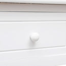 skrivebord 108x45x76 cm massivt kejsertræ hvid