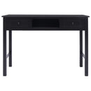 skrivebord 108x45x76 cm massivt kejsertræ sort