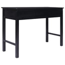 skrivebord 108x45x76 cm massivt kejsertræ sort