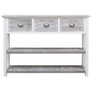 skænk 108x30x76 cm massivt kejsertræ antikgrå