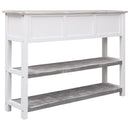 skænk 108x30x76 cm massivt kejsertræ antikgrå