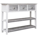 skænk 108x30x76 cm massivt kejsertræ antikgrå