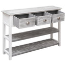 skænk 108x30x76 cm massivt kejsertræ antikgrå