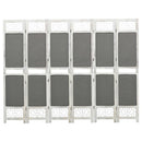 6-panels rumdeler 210x165 cm stof grå