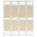 4-panels rumdeler 140x165 cm stof cremefarvet