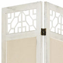 4-panels rumdeler 140x165 cm stof cremefarvet