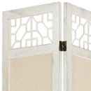 6-panels rumdeler 210x165 cm stof cremefarvet