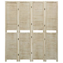 4-panels rumdeler 140x165 cm massivt kejsertræ