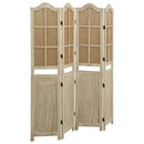 4-panels rumdeler 140x165 cm stof brun