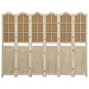 6-panels rumdeler 214x165 cm stof brun